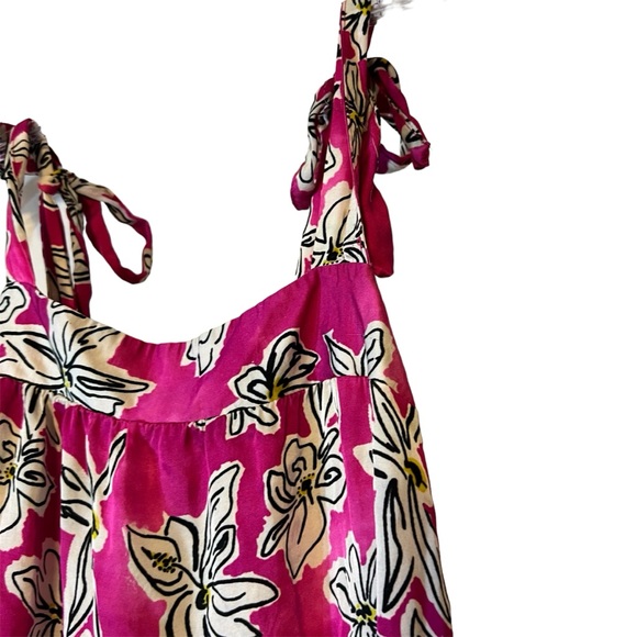 FRNCH Reina Viola Tiered Sundress in Hot Pink Floral Size Size S NWOT - Picture 4 of 8